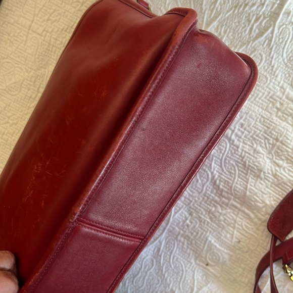 -𝐒𝐎𝐋𝐃-Vintage Red Coach Lexington Briefcase/Attache Case - Picture 9 of 16